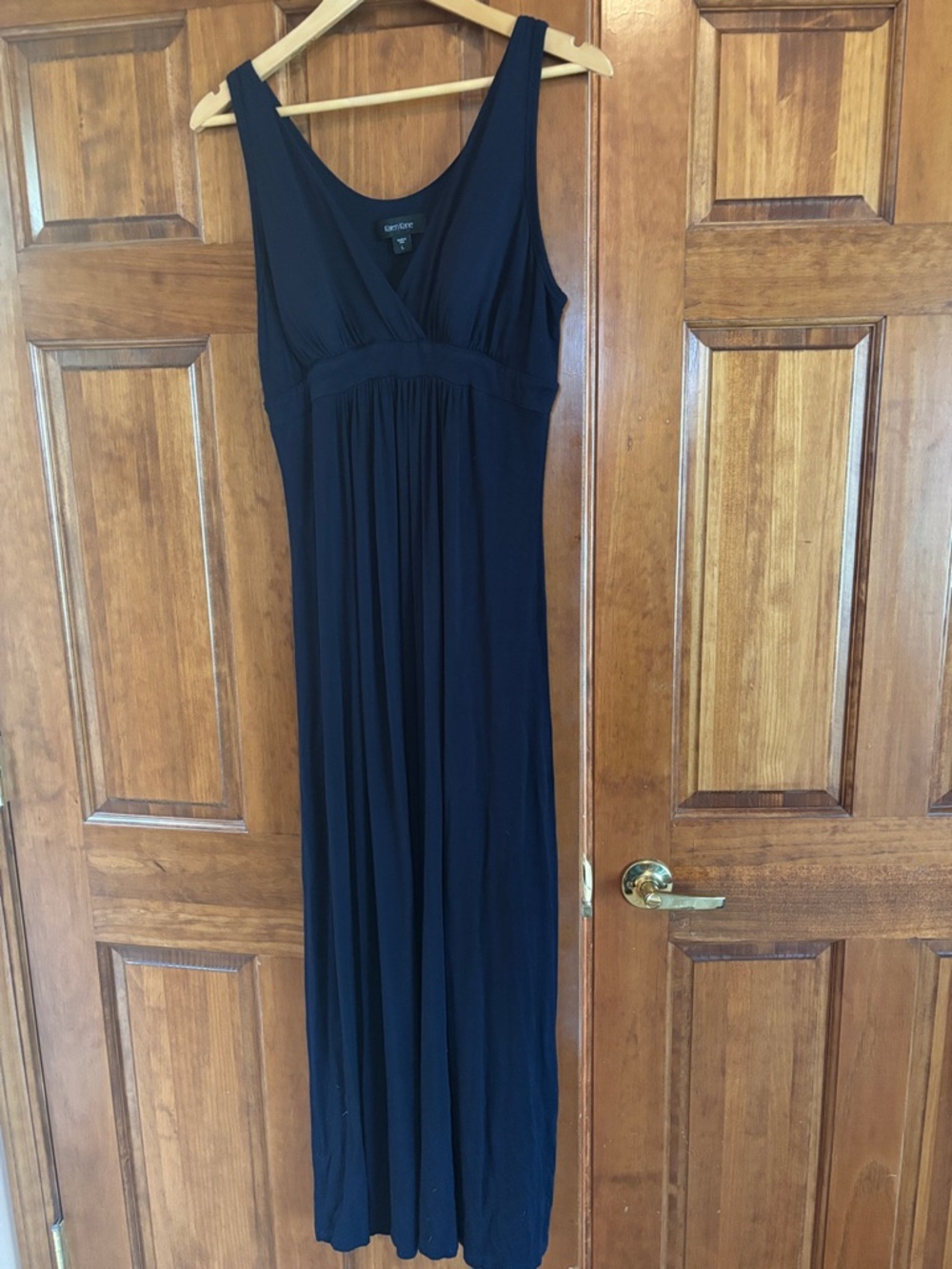 Karen Kane Dark Navy Sleeveless V-Neck Maxi Dress